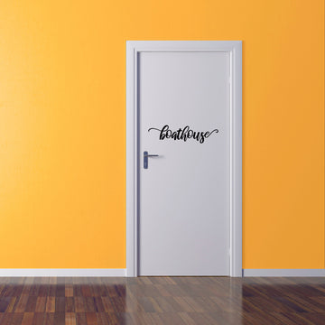 Boathouse Decor Decal - Sticky Vinyl Sign for Boat House Door, Wall, Window, Mirror, Glass, Cabinets, Etc!